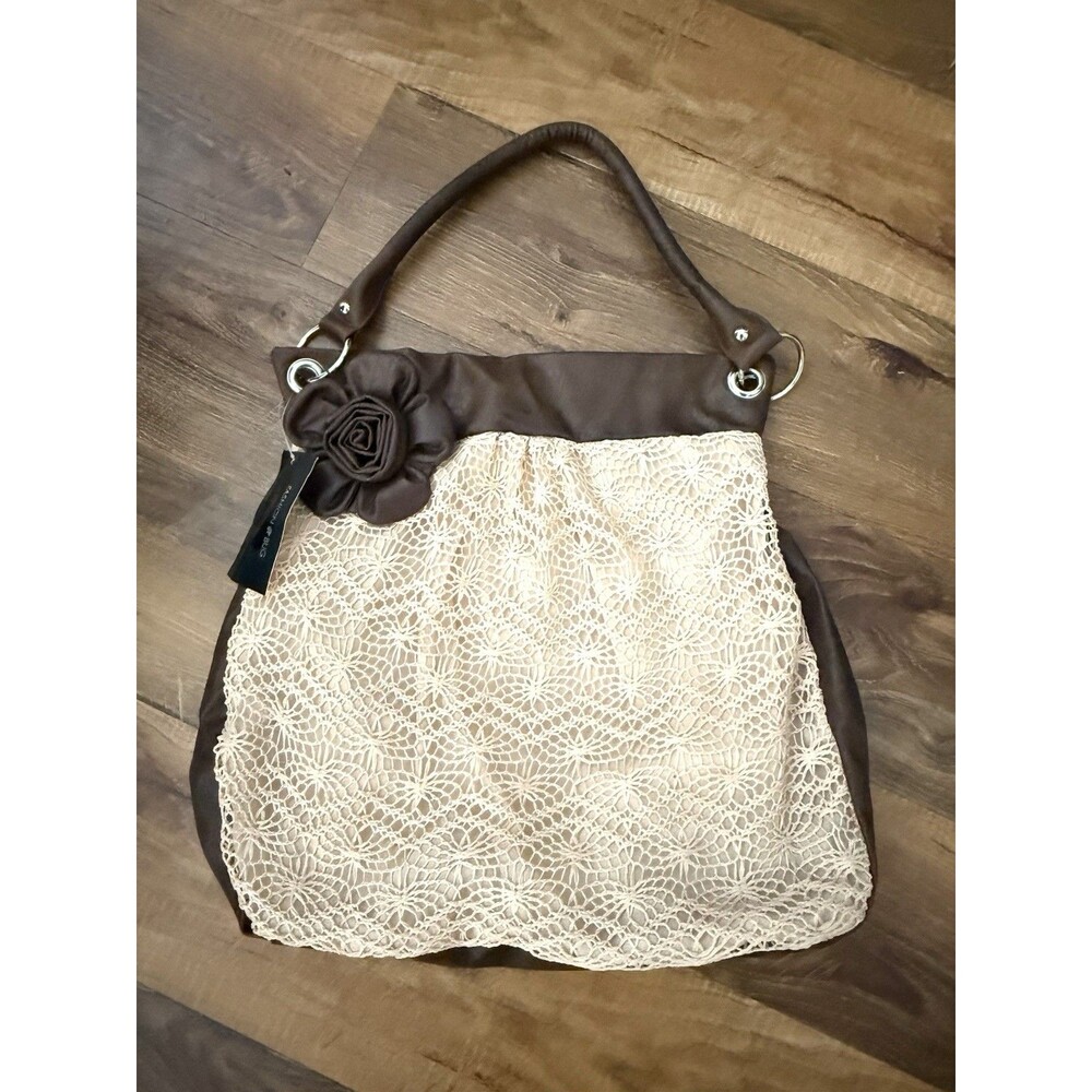 Vintage NWT Fashion Bug Boho Purse Y2K Crochet Hobo Shoulder 90s Bag NEW!!!